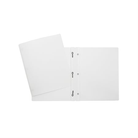 Portfolio poly blanc avec attaches (Duo-tang) 
