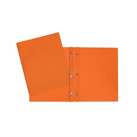 Portfolio poly orange avec attaches (Duo-tang) 