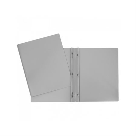 Portfolio poly gris avec attaches (Duo-tang) 