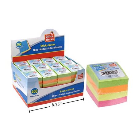 Self-adhesive Note - 4 colors 1.5 "x 1.5"