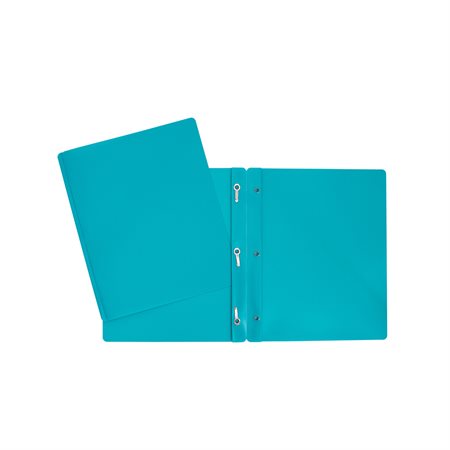 Portfolio poly turquoise avec attaches (Duo-tang) 