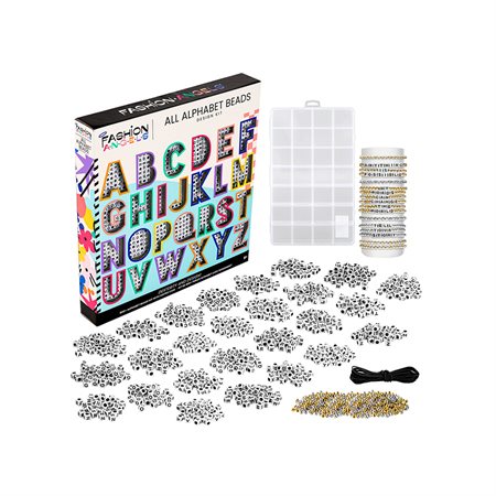 Fashion Angels - All Alphabet Beads - 800+ Alphabet Beads Kit with Keeper Case