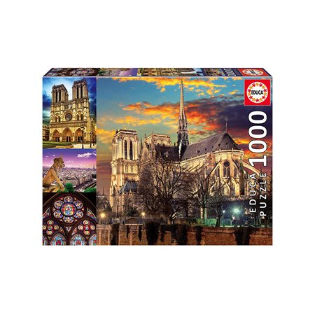 1000 piece puzzle - Collage of Notre-Dame