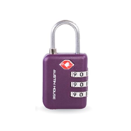 Travel Sentry 3-Dial Combination Padlock (Purple)