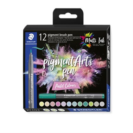 Staedtler Pigment Brush Pen  (12) - Pastel