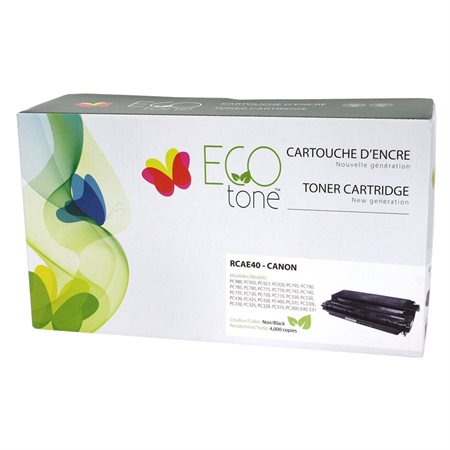 Cartouche de toner laser remise à neuf Canon 1491A002, E40 Noir