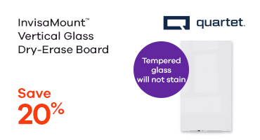InvisaMount™ Vertical Glass Dry-Erase Board